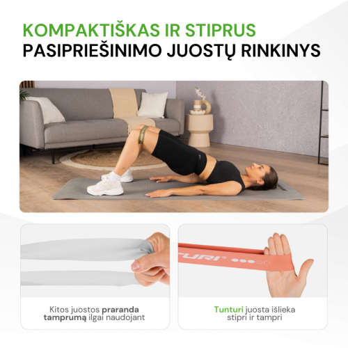 TUNTURI Mini kummilintide komplekt, 5 tk.