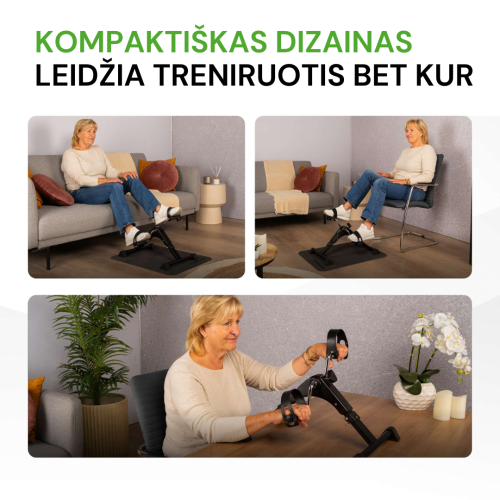 Mini Velotrenažöör Tunturi Mini Bike Foldable, Black, Inc. Display