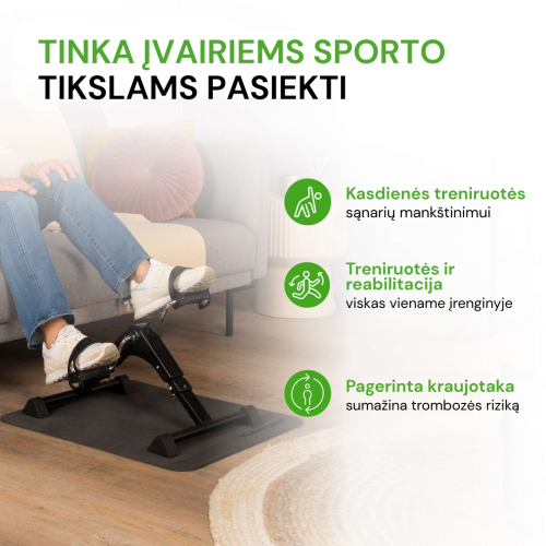 Mini Velotrenažöör Tunturi Mini Bike Foldable, Black, Inc. Display