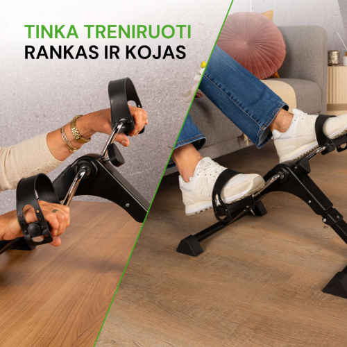 Mini Velotrenažöör Tunturi Mini Bike Foldable, Black, Inc. Display