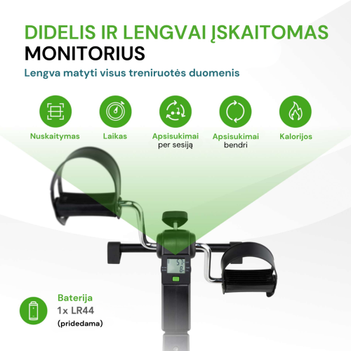 Mini Velotrenažöör Tunturi Mini Bike Foldable, Black, Inc. Display