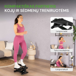 Astmelaud Tunturi Stepper, Black, Incl. Display