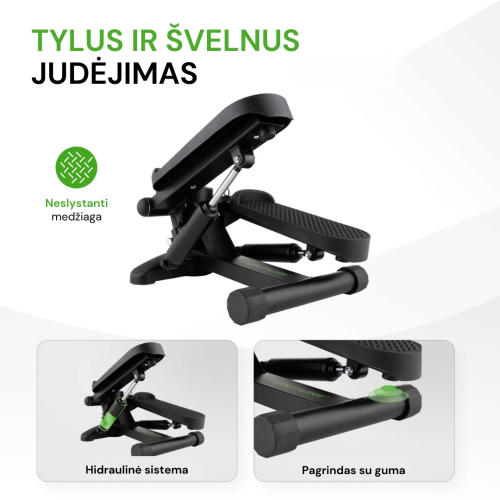 Astmelaud Tunturi Stepper, Black, Incl. Display