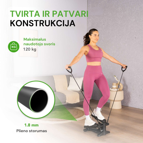 Astmelaud Tunturi Stepper, Black, Incl. Display