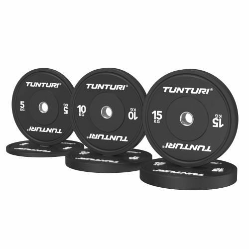 Raskusketaste komplekt TUNTURI Platinum Bumper Plate Black, 60kg