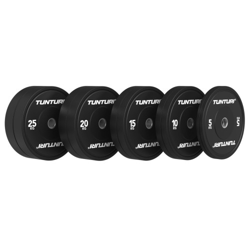 Raskusplaatide komplekt TUNTURI Platinum Bumper Plate Black, 150kg