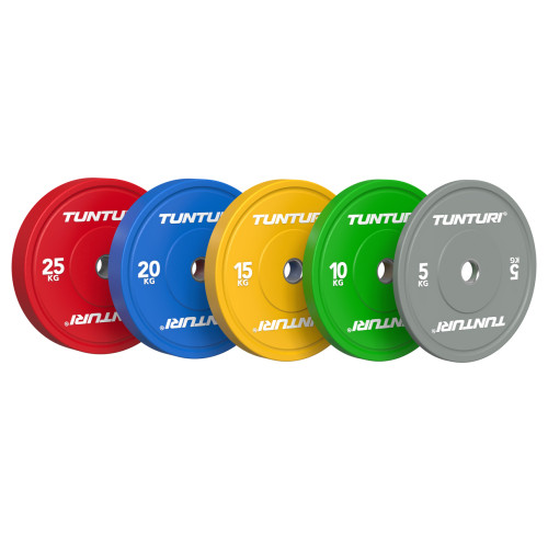 Raskuskettad TUNTURI Platinum Bumper Plate Colour (5-25kg)