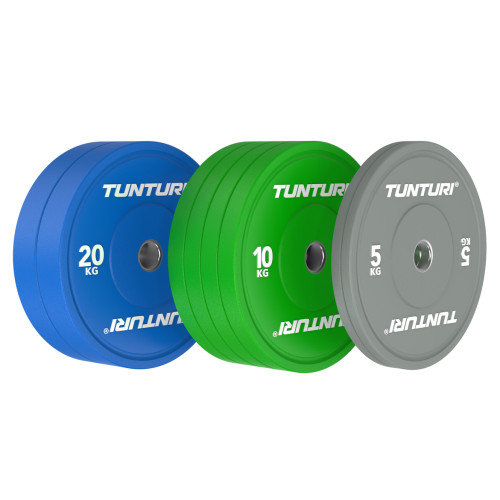 Raskusketaste komplekt TUNTURI Platinum Bumper Plate Colour, 90kg