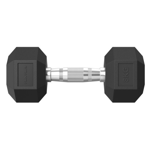 Hantlite komplekt TUNTURI Platinum Hex Rubber Dumbbell Set, 2,5-20kg
