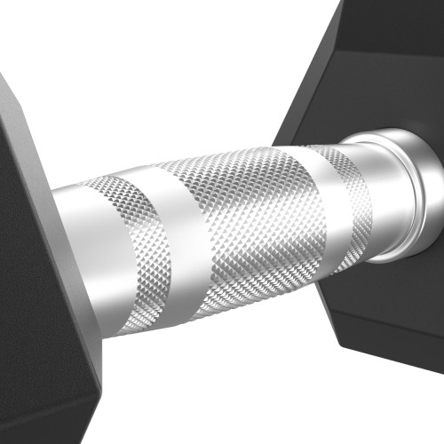 Hantlite komplekt TUNTURI Platinum Hex Rubber Dumbbell Set, 2,5-20kg