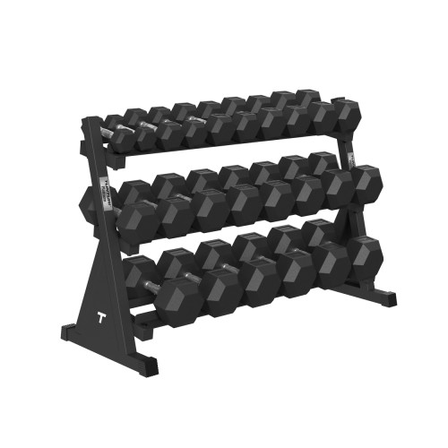 Hantlite hoidja TUNTURI Platinum Hex Rubber Dumbbell Rack