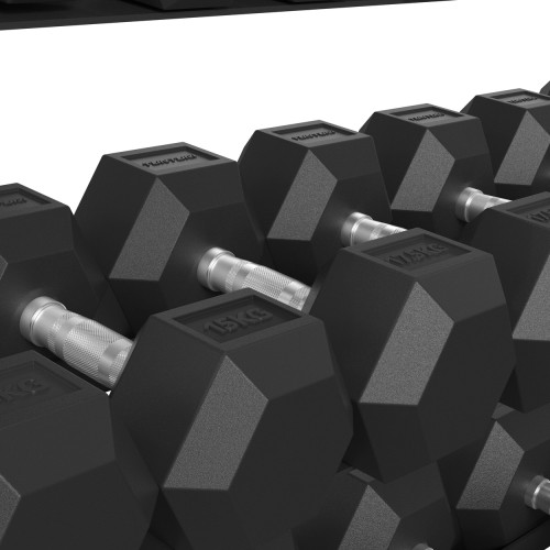 Hantlite hoidja TUNTURI Platinum Hex Rubber Dumbbell Rack