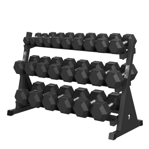 Hantlite hoidja TUNTURI Platinum Hex Rubber Dumbbell Rack
