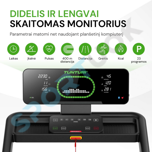Jooksulint TUNTURI Cardio Fit T30 Treadmill + App