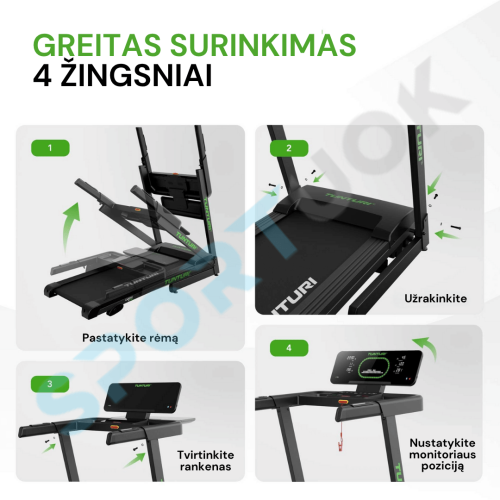 Jooksulint TUNTURI Cardio Fit T30 Treadmill + App