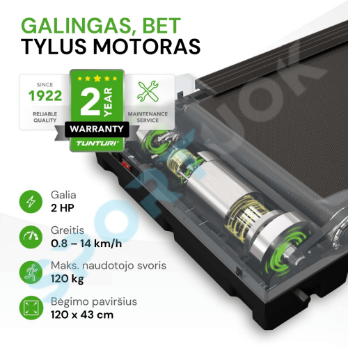 Jooksulint TUNTURI Cardio Fit T30 Treadmill + App