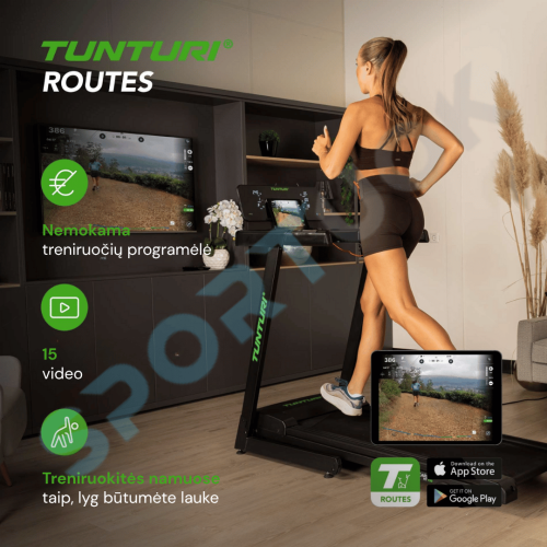 Jooksulint TUNTURI Cardio Fit T30 Treadmill + App