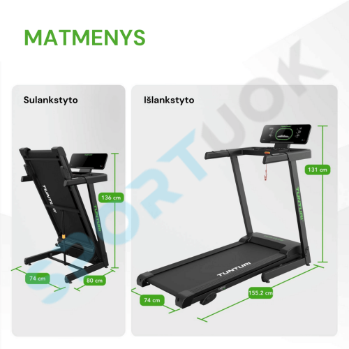 Jooksulint TUNTURI Cardio Fit T30 Treadmill + App