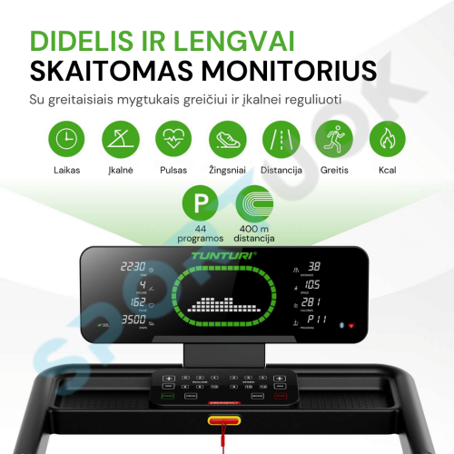 Jooksulint TUNTURI Cardio Fit T50 Treadmill + App