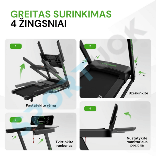 Jooksulint TUNTURI Cardio Fit T50 Treadmill + App