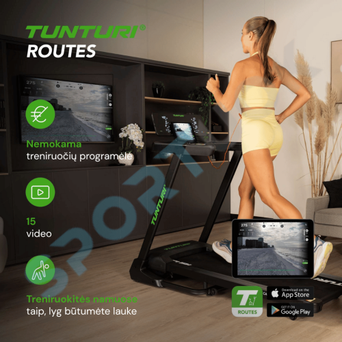 Jooksulint TUNTURI Cardio Fit T50 Treadmill + App