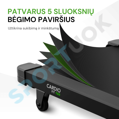 Jooksulint TUNTURI Cardio Fit T50 Treadmill + App