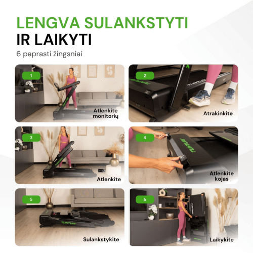 Jooksulint TUNTURI Cardio Fit T60 Treadmill + App