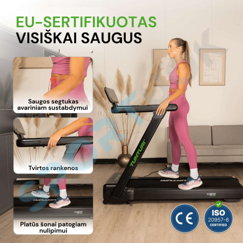 Jooksulint TUNTURI Cardio Fit T60 Treadmill + App