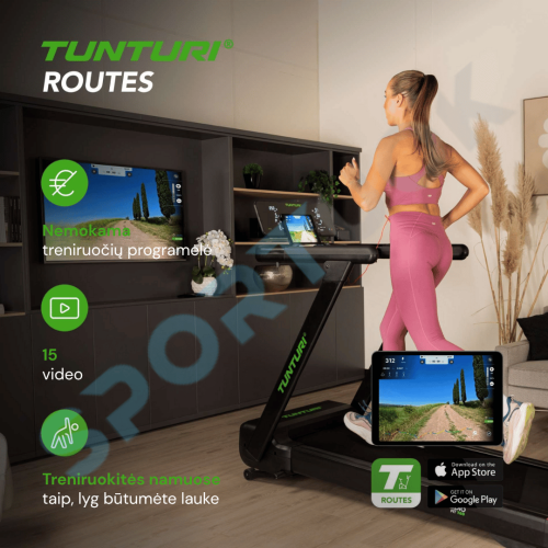 Jooksulint TUNTURI Cardio Fit T60 Treadmill + App