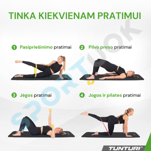 Joogamatt TUNTURI NBR Fitness Mat ilma kandekotita