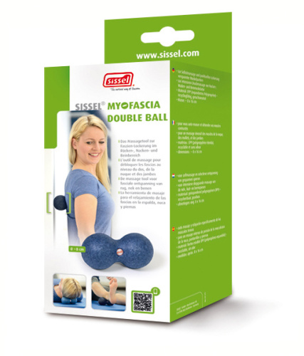 SISSEL® Myofascia top double ball, 8x16 cm, mustvärviline