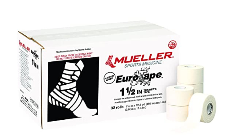 MUELLER® Eurotape Platinum sport tape, white, 3.8 cm X 11.43 m -> MUELLER® Eurotape Plaatina sporditeip, valge, 3.8 cm X 11.43 m