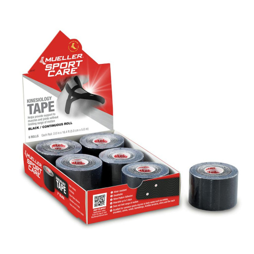 Mueller® kineetiline teip, must, 5 cm x 5 m