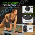 Tunturi Pro Aerobic Pump Set Plates, 2 x 10 kg, Set, TPU + Free Tunturi Training App