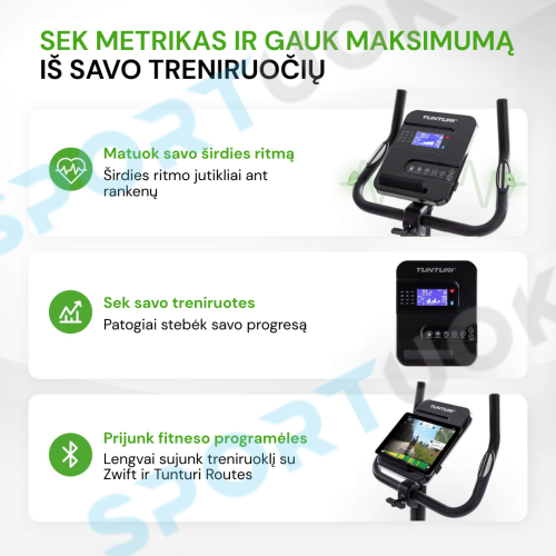 Treeningratas Tunturi FitCycle 40i Ergometer Exercise Bike + Premium TUNTURI Routes