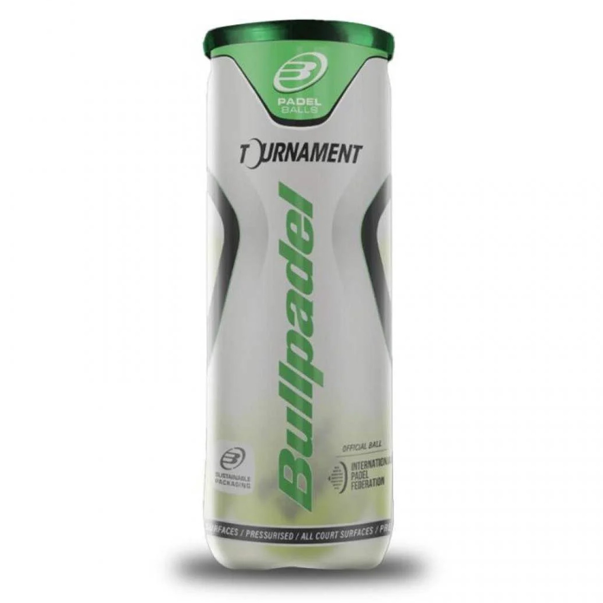 Padeli pallid CAN OF 3 BULLPADEL TOURNAMENT PRO PADEL BALLS