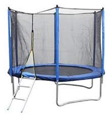 Trampoliin 244 cm turvavõrgu ja redeliga, 8ft (2,44 m)