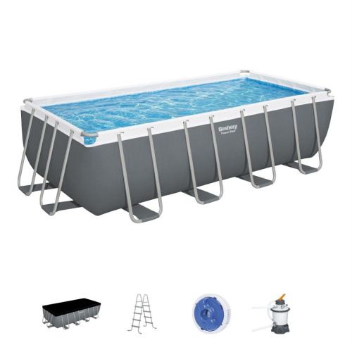 Raamiga bassein Bestway Power Steel 488×244×122 cm kassettfilterpumba ja tarvikutega (56671)