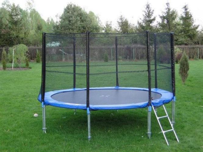 Trampoliin 427 cm turvavõrgu ja redeliga 14ft (4,27 m)