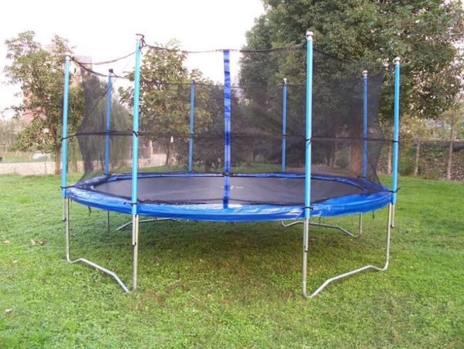 Trampoliin 427 cm turvavõrgu ja redeliga 14ft (4,27 m)