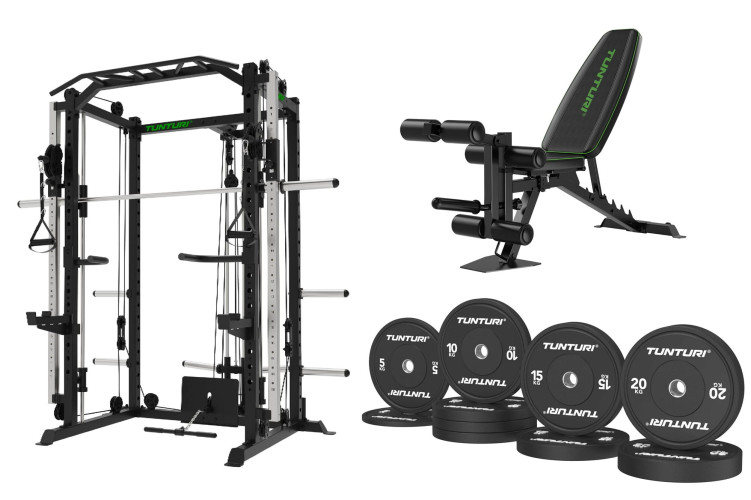 Garaažikomplekt: SM90 SMITH masin + pink TUNTURI UB60 + raskuskettad 120 kg