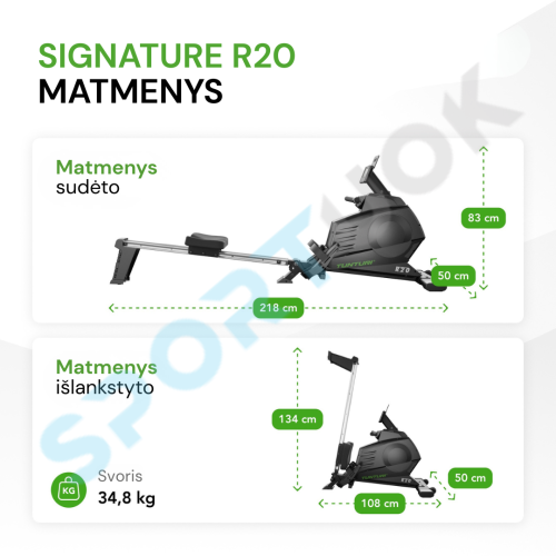 Sõudeergomeeter Tunturi Signature R20 Rower