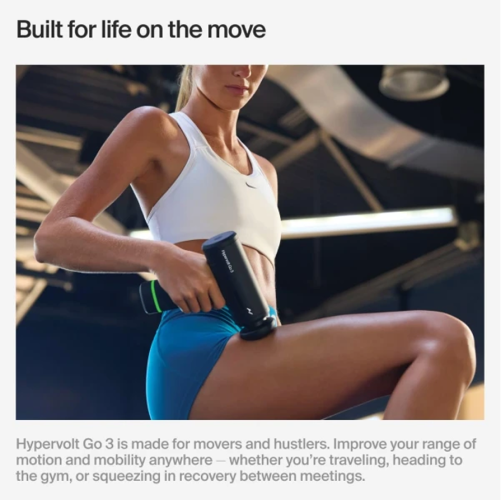 Hyperice Hypervolt Go 3 massaažipüstol, must