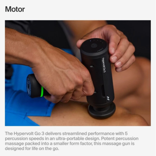 Hyperice Hypervolt Go 3 massaažipüstol, must