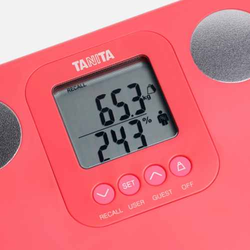 Reisimiseks mõeldud nutikas kehakoostise kaal TANITA BC-730, roosa