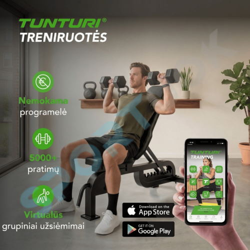 Reguleeritav Treeningpink TUNTURI PRO UB90