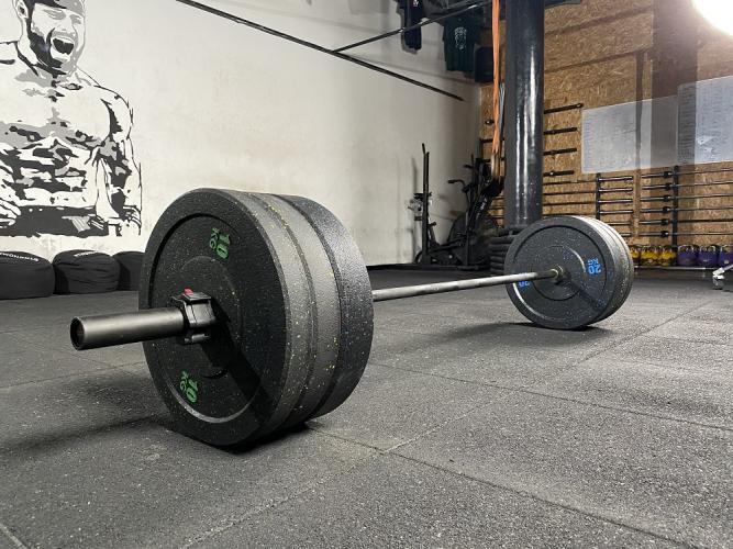 Bumper raskuste ja kangi komplekt STRONGMAN Premium 150kg